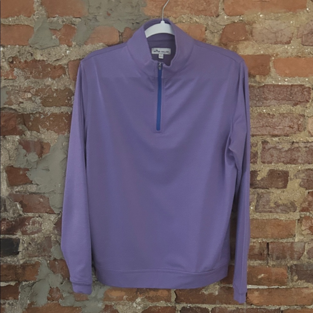 Peter Millar Purple Quarter-Zip Pullover